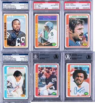 1978 Topps Football Signed Graded Collection (22 Different) Including Hall of Famers 